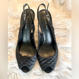 Gianni Bini black sling black pumps size 8.5 like new!